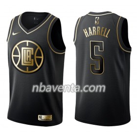 Camiseta Hombre Los Angeles Clippers Montrezl Harrell 5 Nike Negro Golden Edition Swingman